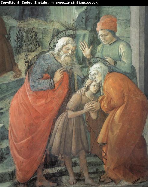 Fra Filippo Lippi Details of St John beids farewell to his parents